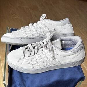 K-Swiss Women's Grayish-Tan Hoke Suede CMF Memory Foam Casual Sneaker 7 1/2